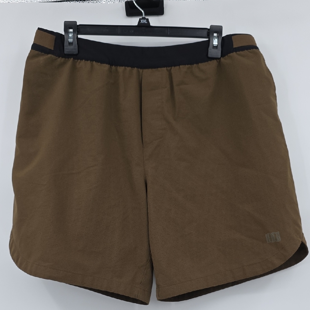 Topo Designs Men's Tan Athletic Shorts Size XL